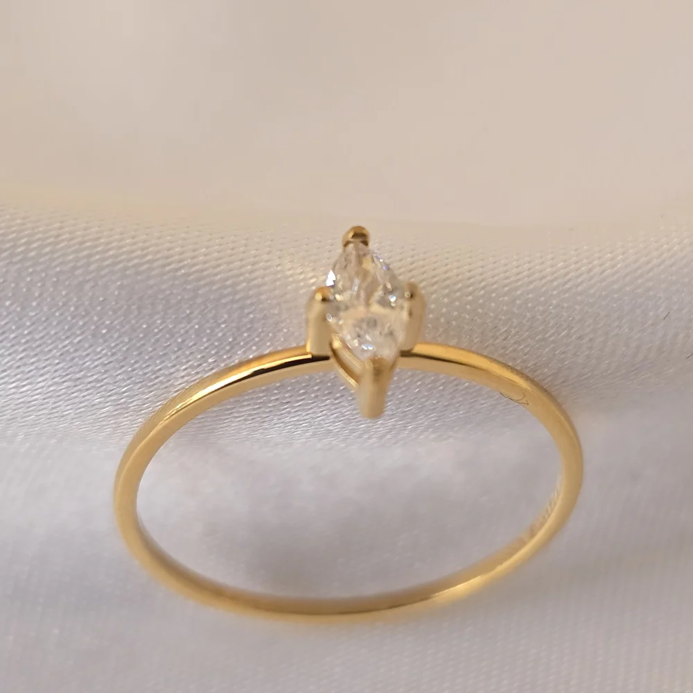 🏷NEW‎ Dainty 18K Gold-plated Marquise Ring